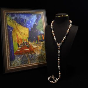 Multicolor Cat’s Eye Pearl Necklace